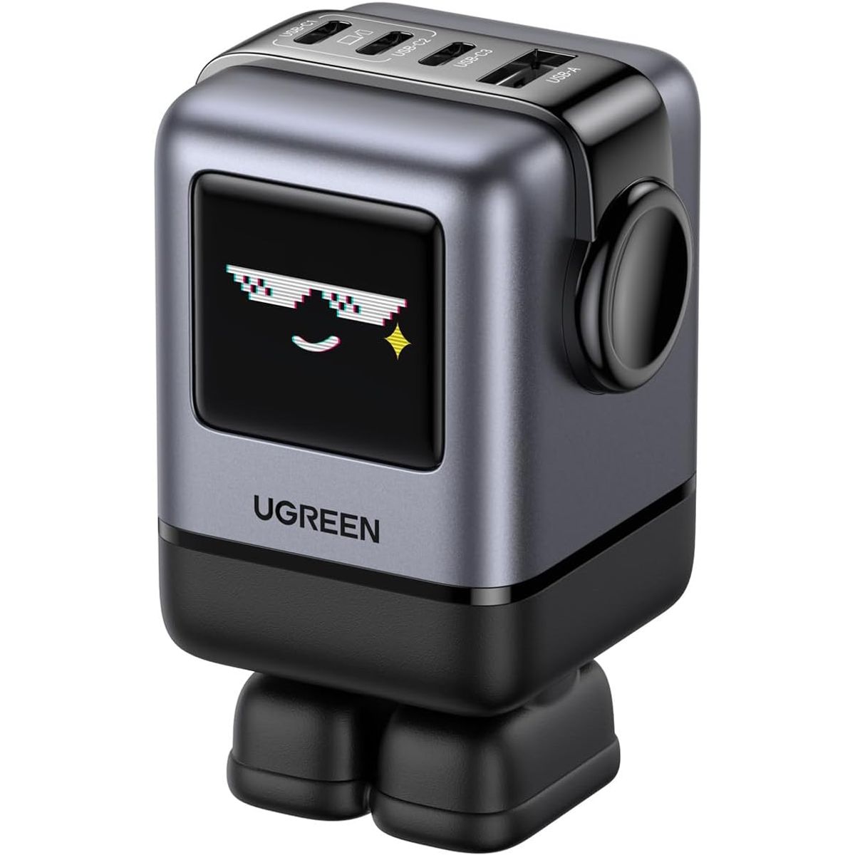UGREEN - Cargador Ugreen Robot 100 Watts 3 port Tipo C, 1USB - Negro