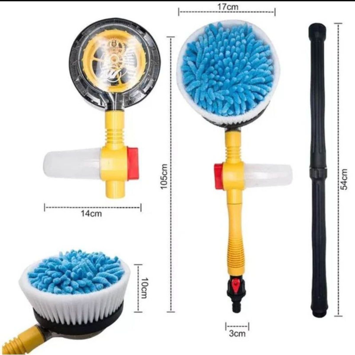 GENERICO - Cepillo de Lavado de Autos Giratorio Kit de Limpieza