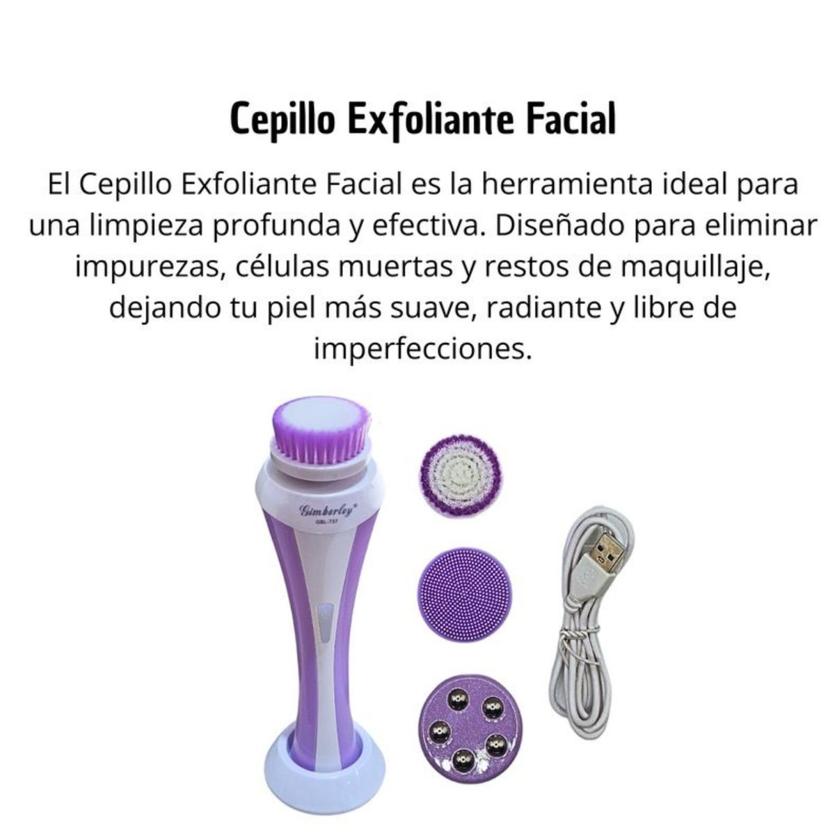 GENERICO - Cepillo Eléctrico Exfoliante Limpieza Profunda y Suave