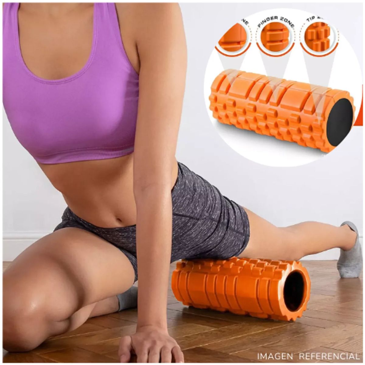 GENERICO - Rodillo de ejercicio gimnasia yoga masaje muscular