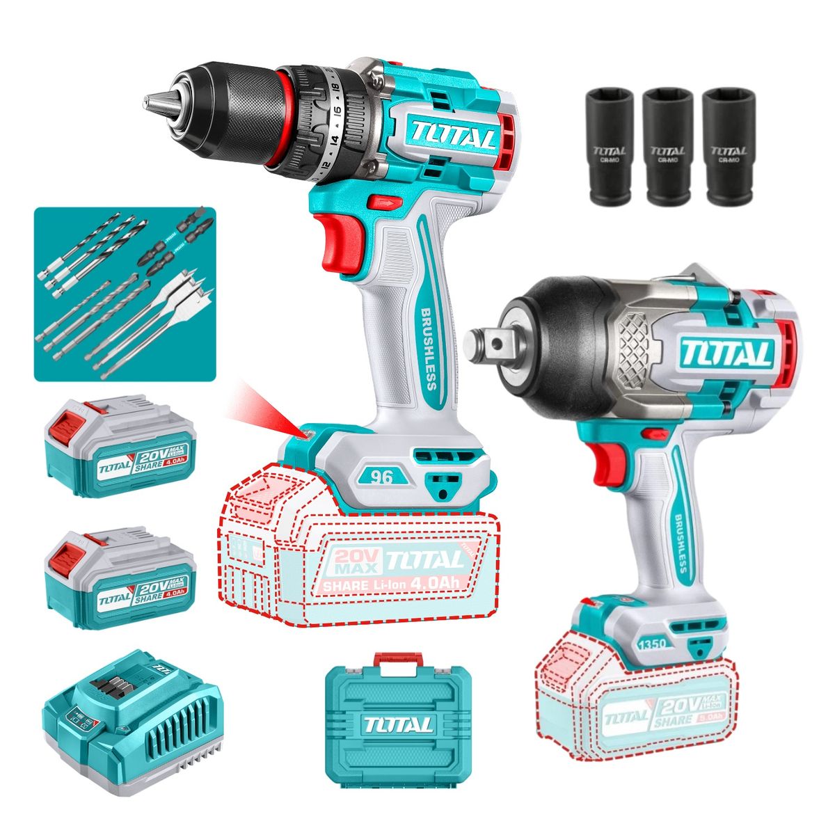 TOTAL TOOLS - Taladro percutor