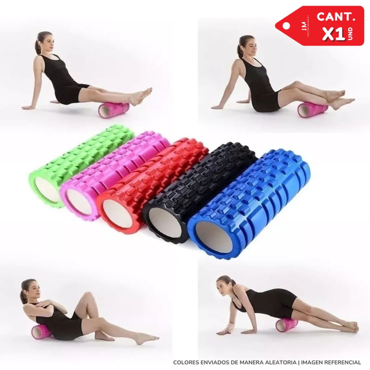 GENERICO - Rodillo de ejercicio gimnasia yoga masaje muscular