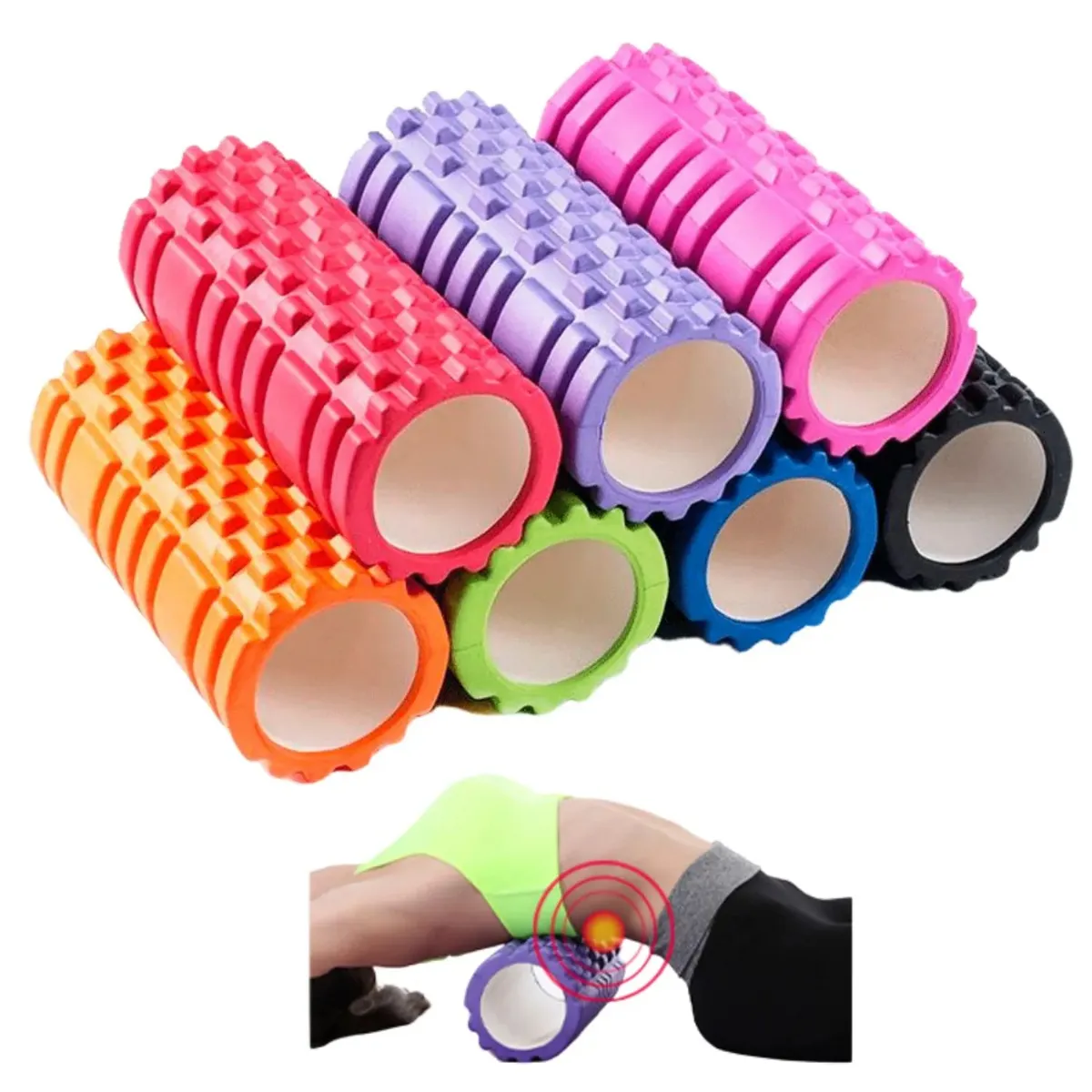 GENERICO - Rodillo de ejercicio gimnasia yoga masaje muscular Color Aleatorio
