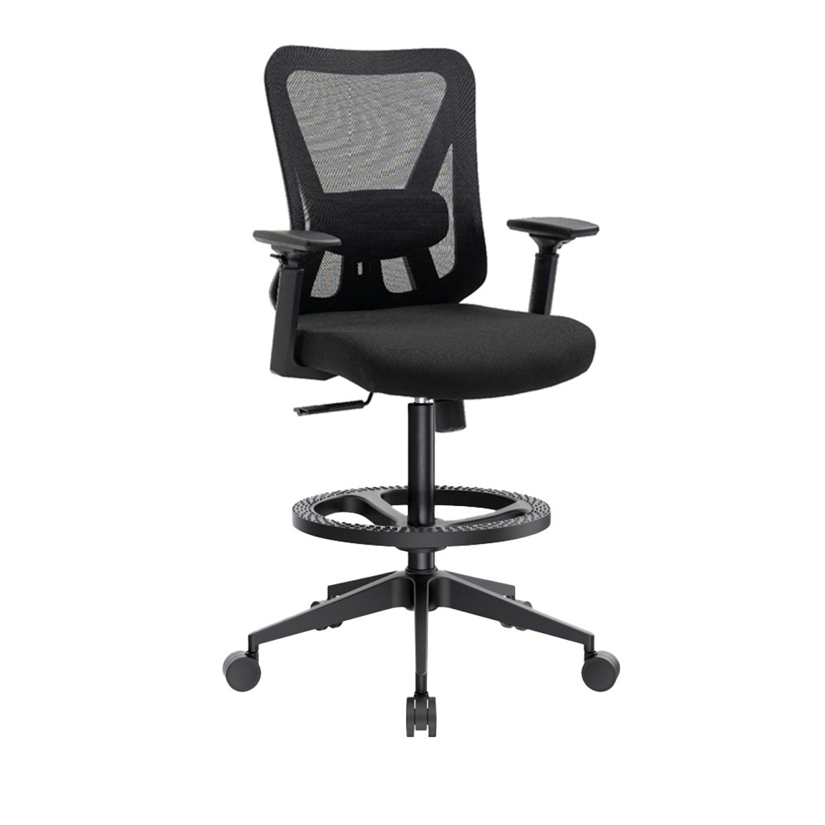 OFIDEAS - Silla Cajero Ergonómica Con Apoyabrazos Smart Nylon Negro Ofideas