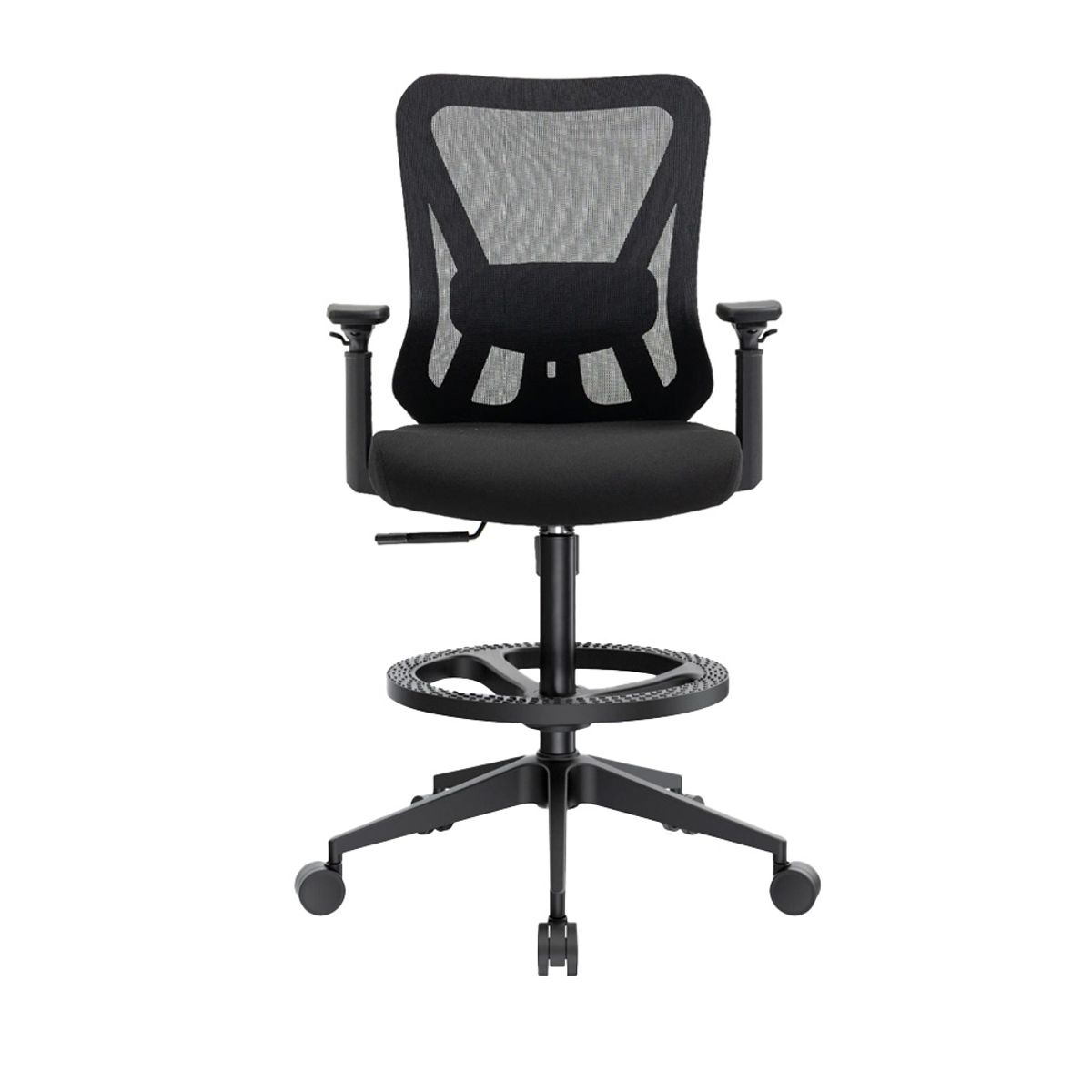 OFIDEAS - Silla Cajero Ergonómica Con Apoyabrazos Smart Nylon Negro Ofideas