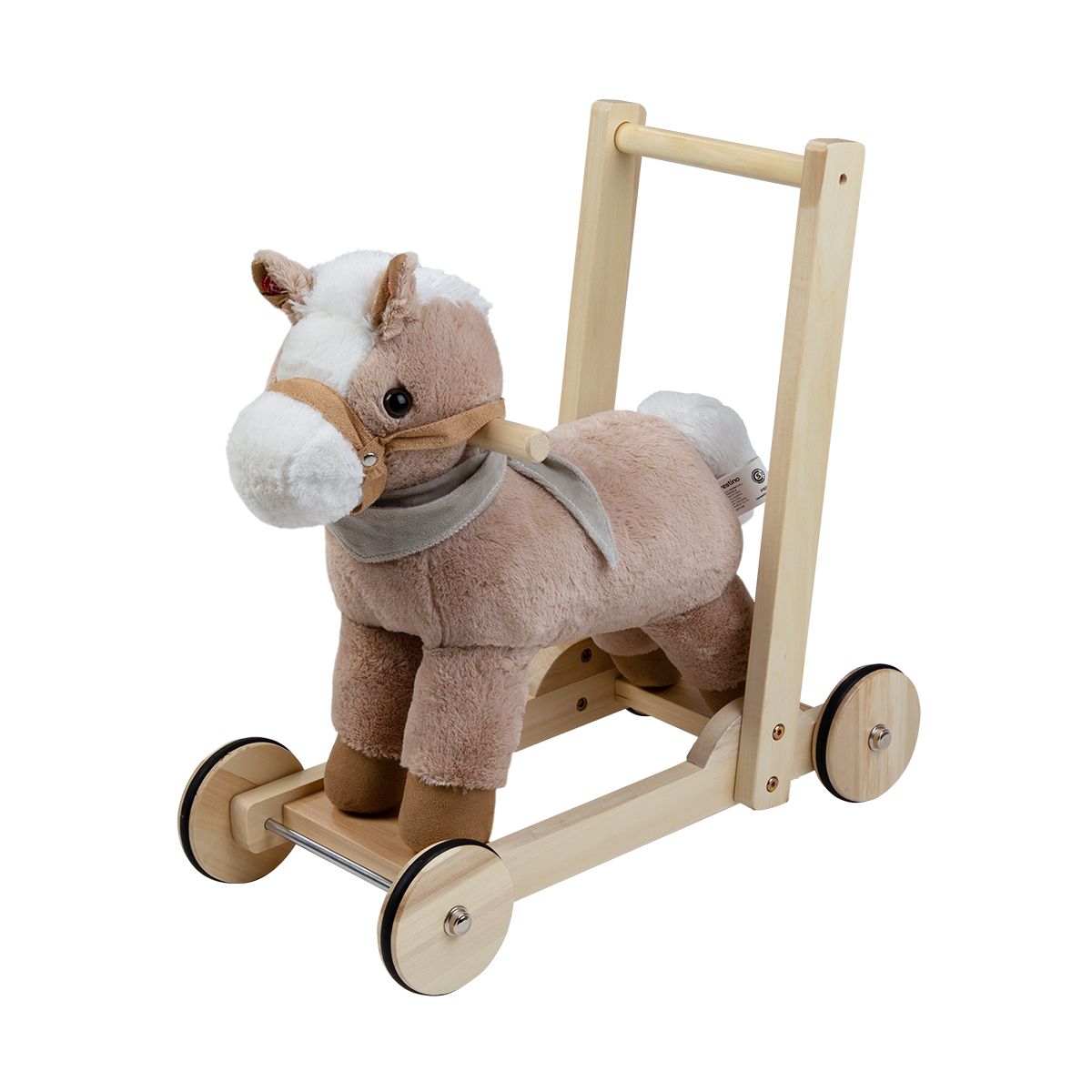 CARESTINO - Peluche Caminador Y Pata Pata Carestino Caballo Beige