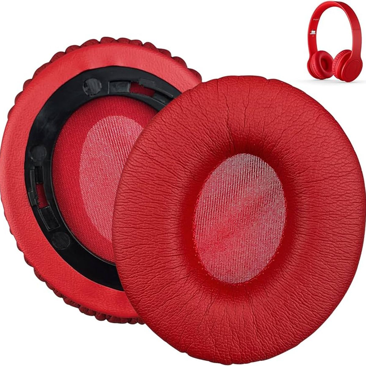 GENERICO - Almohadillas para audífonos Beats Dr Dre Solo 1.0 y Solo HD rojo