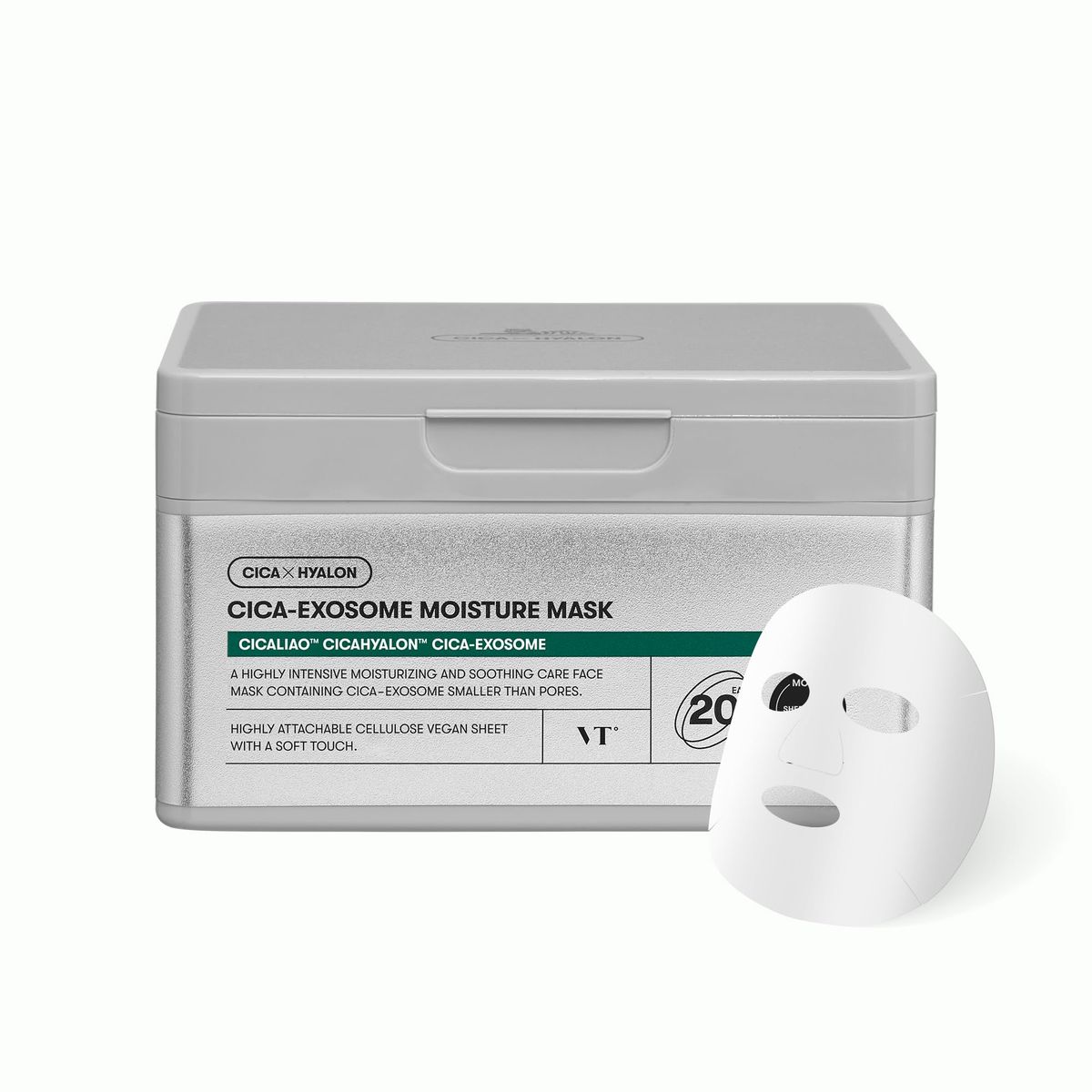 VT COSMETICS - Pack de 20 Mascarillas Hidratantes Cica + Exosomas VT COSMETICS