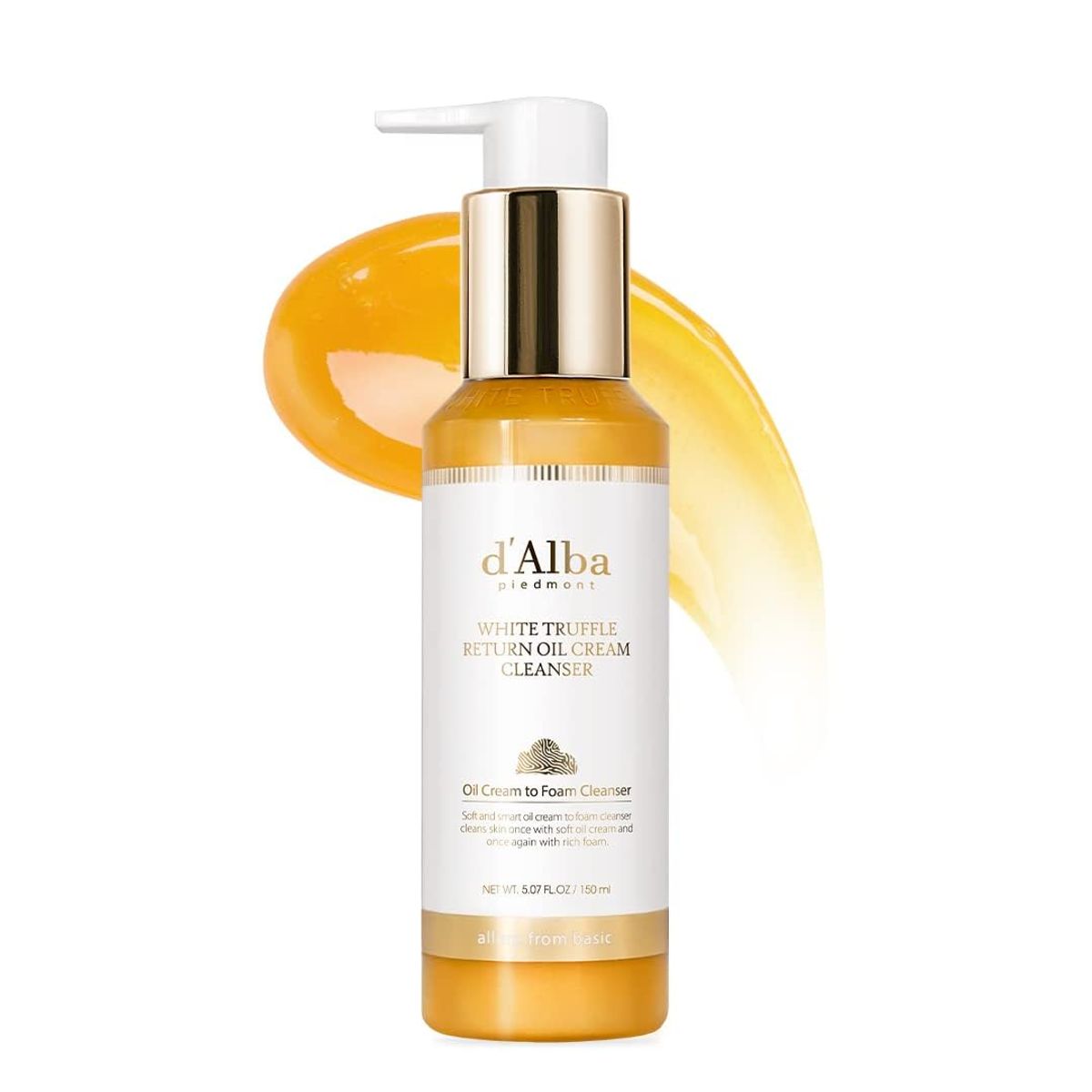 D ALBA - Limpiador Facial Crema-Oil con Trufa Blanca Italiana 150ml D’Alba