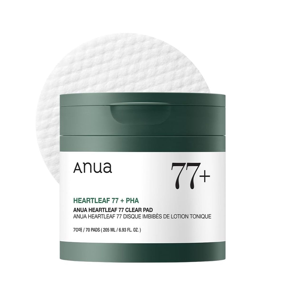 ANUA - Discos Tonificantes con 77 % de Heartleaf 77uni Anua