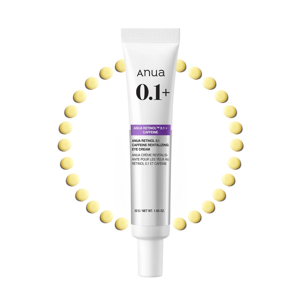 ANUA - Contorno de Ojos Revitalizante con Retinol y Cafeína 30ml Anua