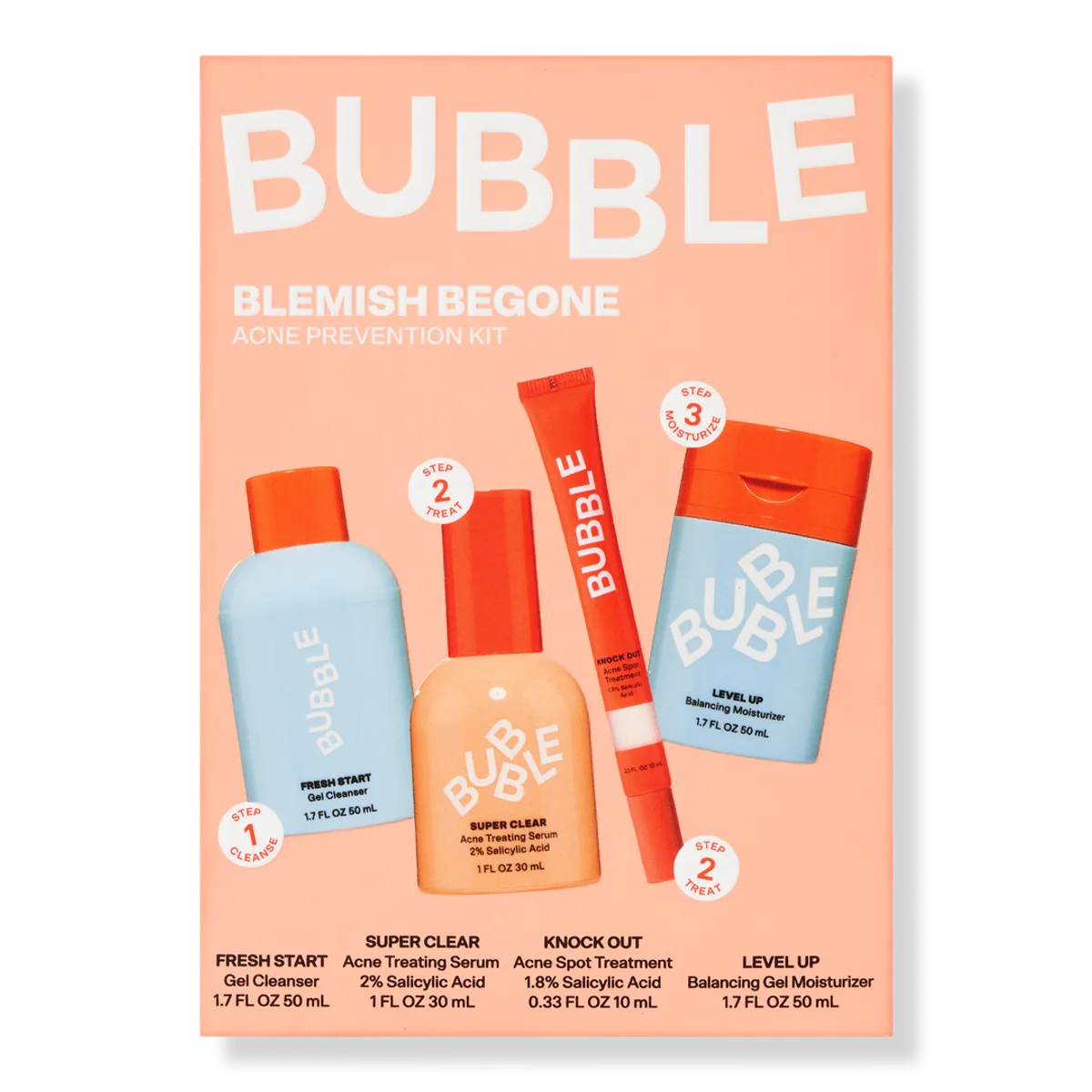 BUBBLE - Blemish Begone Kit Preventivo Anti‑Acné Bubble