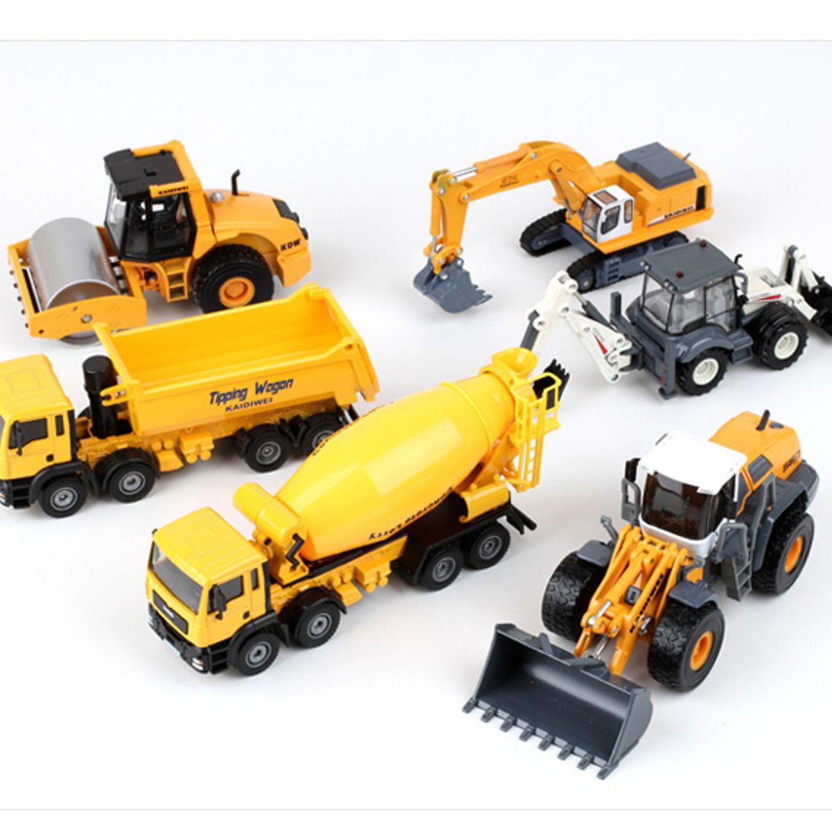 GENERICO - Colección de Mini Maquinarias de Metal 6 pzs