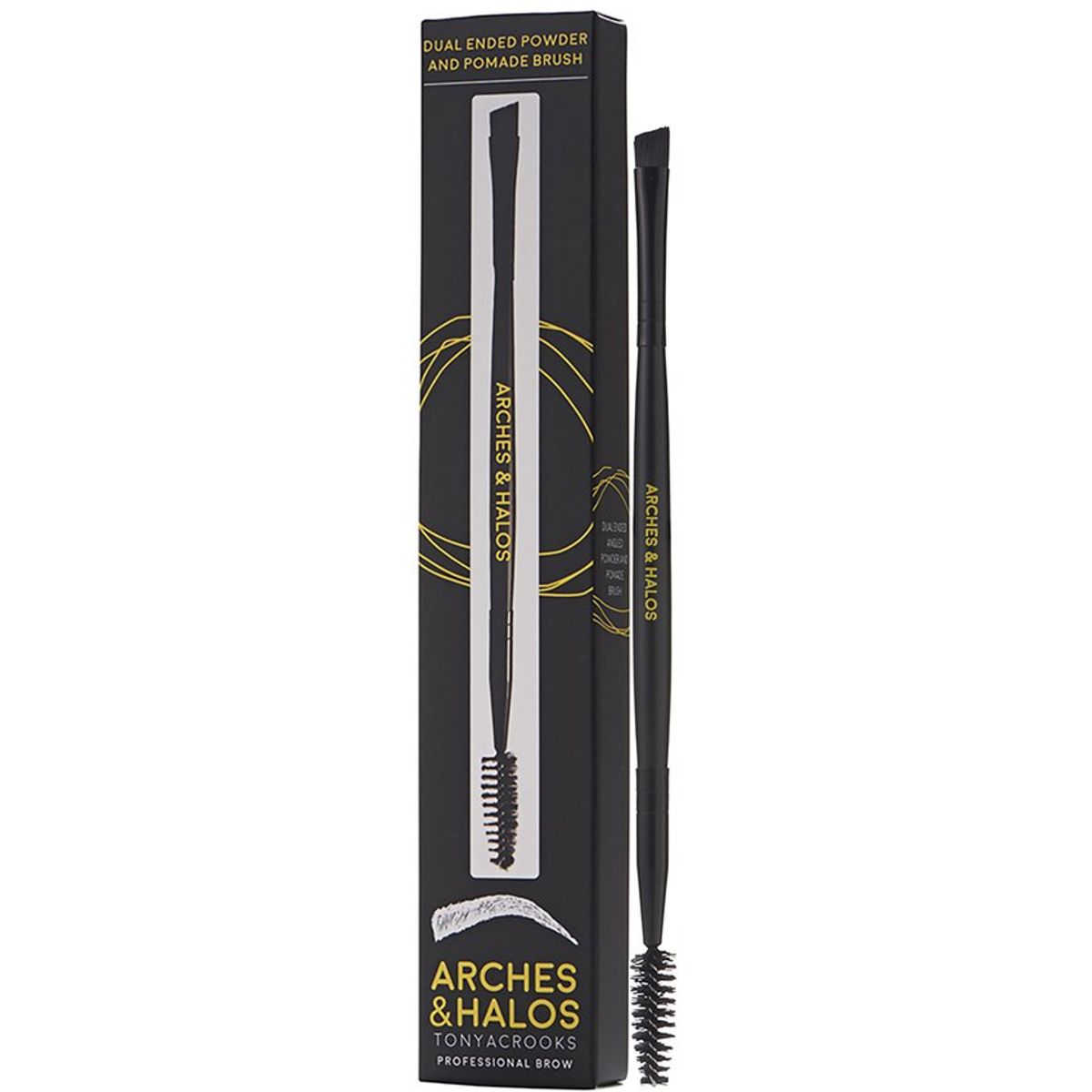 ARCHES AND HALOS - Cepillo de doble punta para polvo y pomadas-Arches&Halos-1Pc