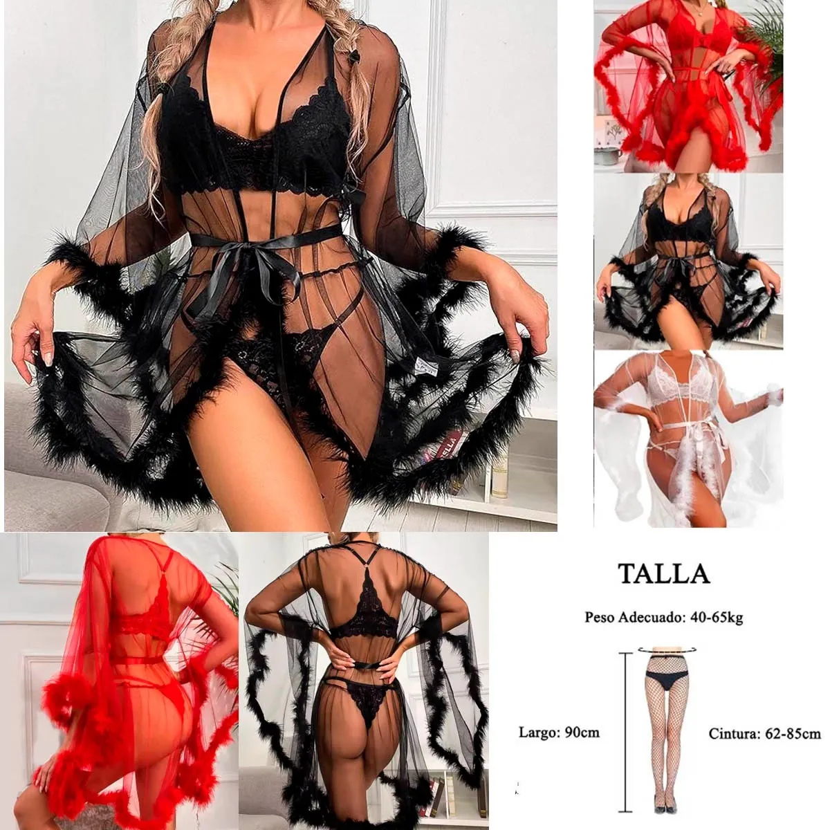 GENERICO - Lencería de encaje mujer