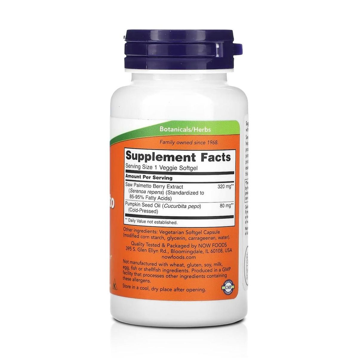 NOW - Saw Palmetto Extract 320mg (90 Softgels) – NOW Foods