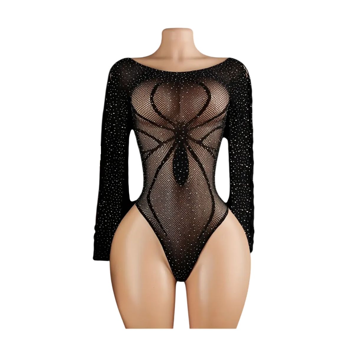 GENERICO - LENCERIA  MALLA  BODY BRILLOS  CATSUIT