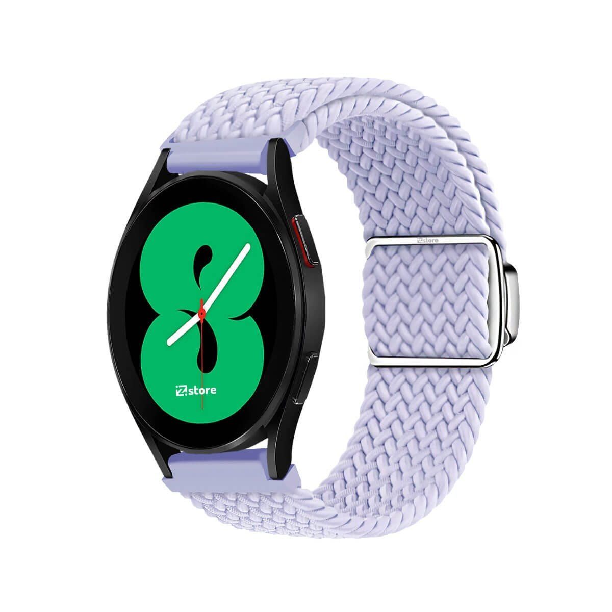 GENERICO - Correa de Nylon Para Samsung Galaxy Watch 4-5 con Broche Magnético lila