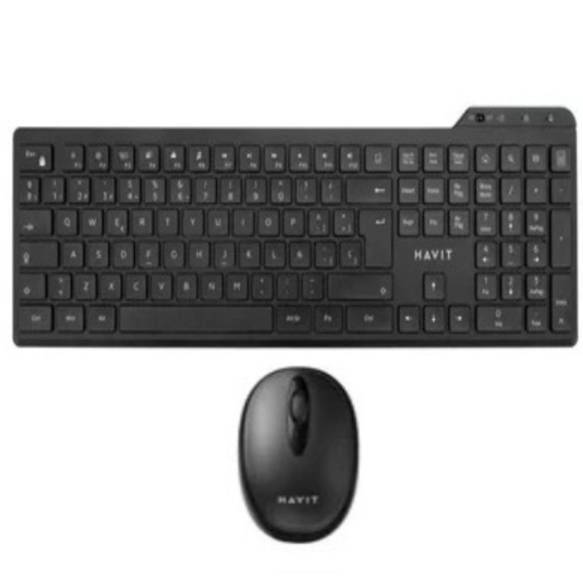 HAVIT - KIT TECLADO Y MOUSE BLACK HAVIT INALAMBRICO PARA PC LAPTOP