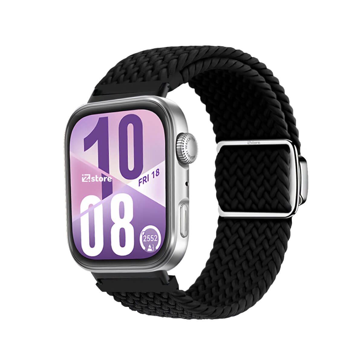 GENERICO - Correa de Nylon para Huawei Watch Fit 4 Broche Magnético negro Black