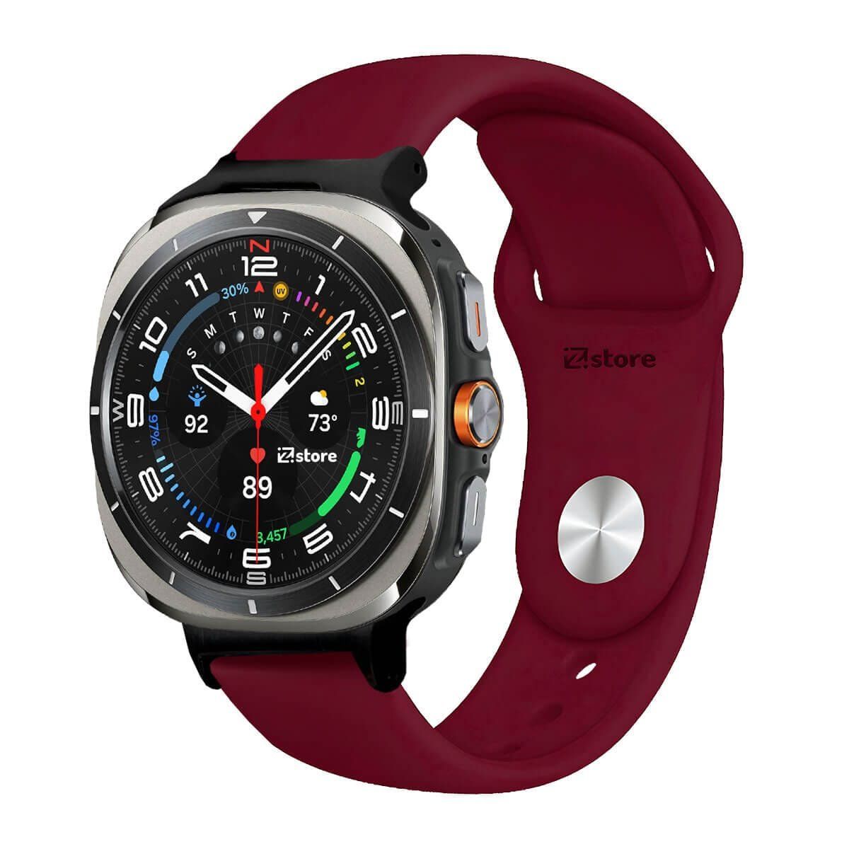 GENERICO - Correa Silicona Para Samsung Galaxy Watch Ultra Broche Vino
