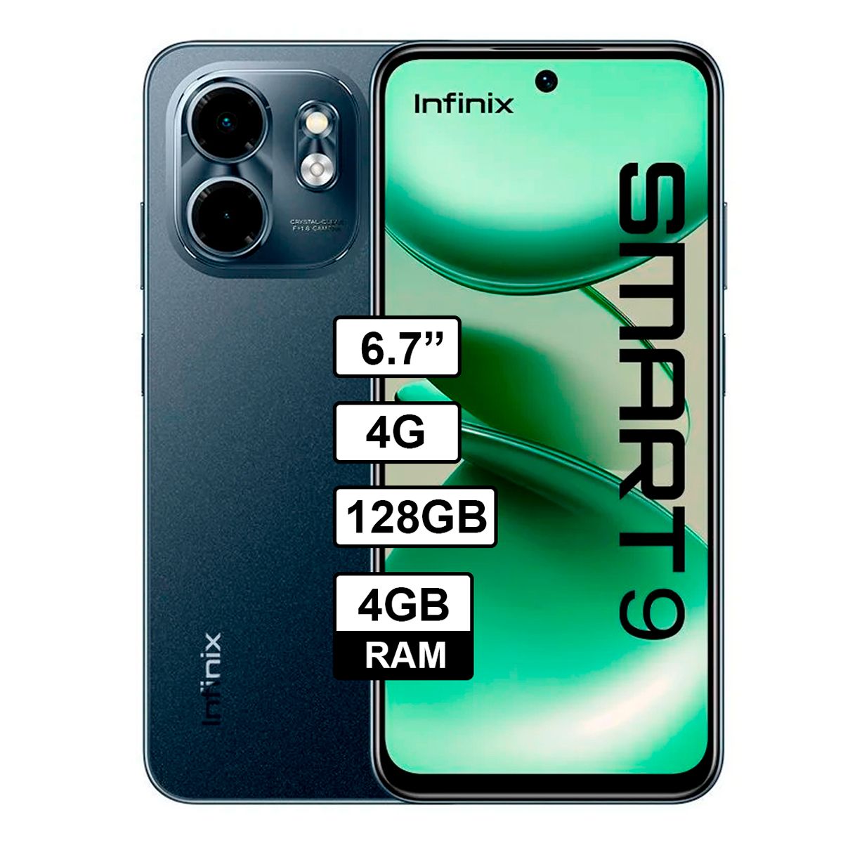 INFINIX - Celular Infinix smart 9 4GB - 128GB Color Negro