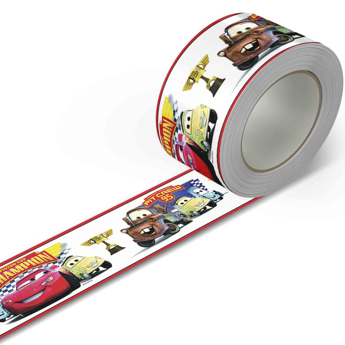 GENERICO - Cenefa Infantil Autoadhesiva Decorativa – Cars Copa Champion – 5.92 mts