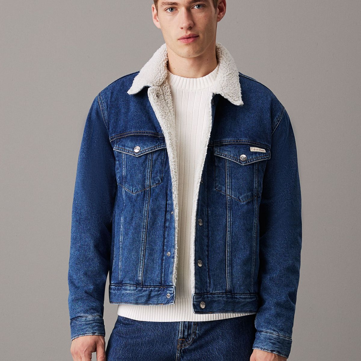 CALVIN KLEIN - CASACA REGULAR SHERPA DENIM JACKET