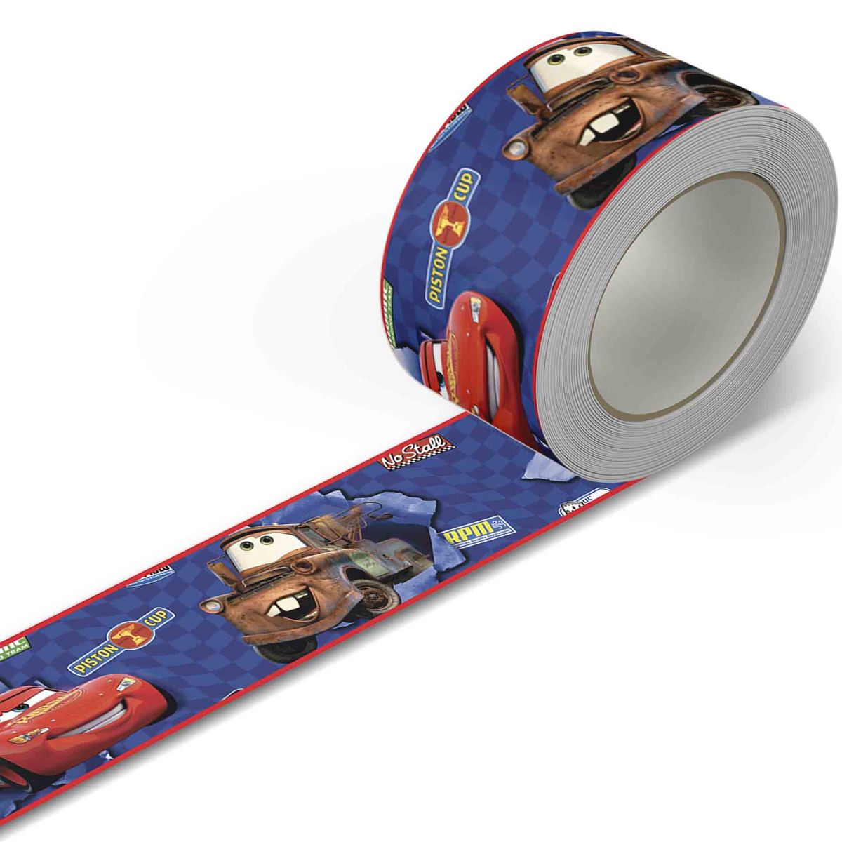 GENERICO - Cenefa Infantil Autoadhesiva Decorativa – Cars Copa Piston azul – 5.92 mts