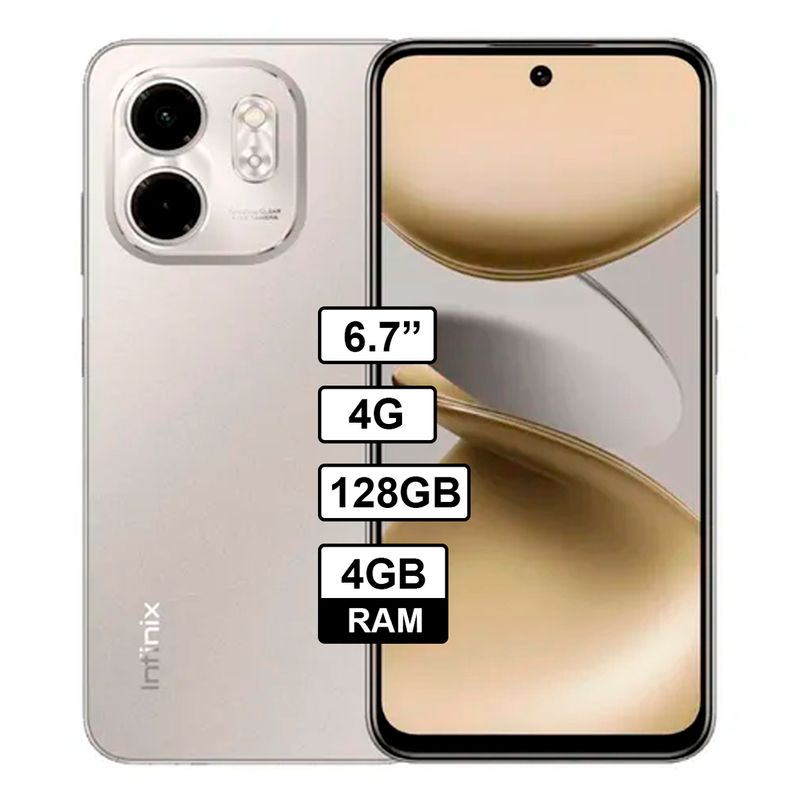 INFINIX - Celular Infinix smart 9 4GB - 128GB Color Plateado
