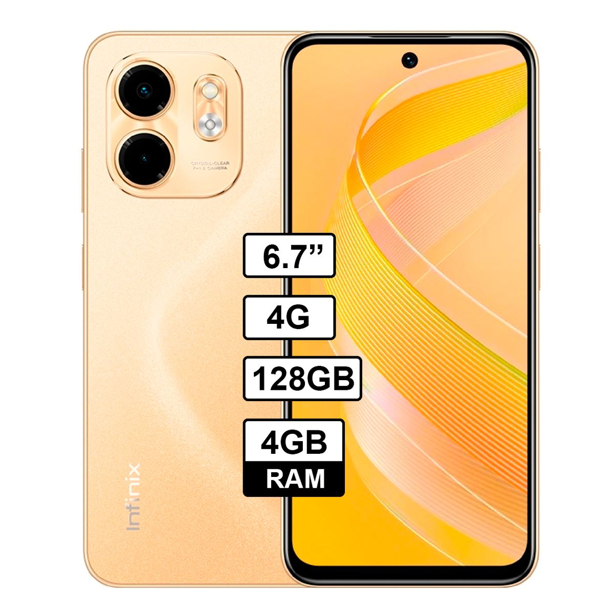INFINIX - Celular Infinix smart 9 4GB - 128GB Color Dorado
