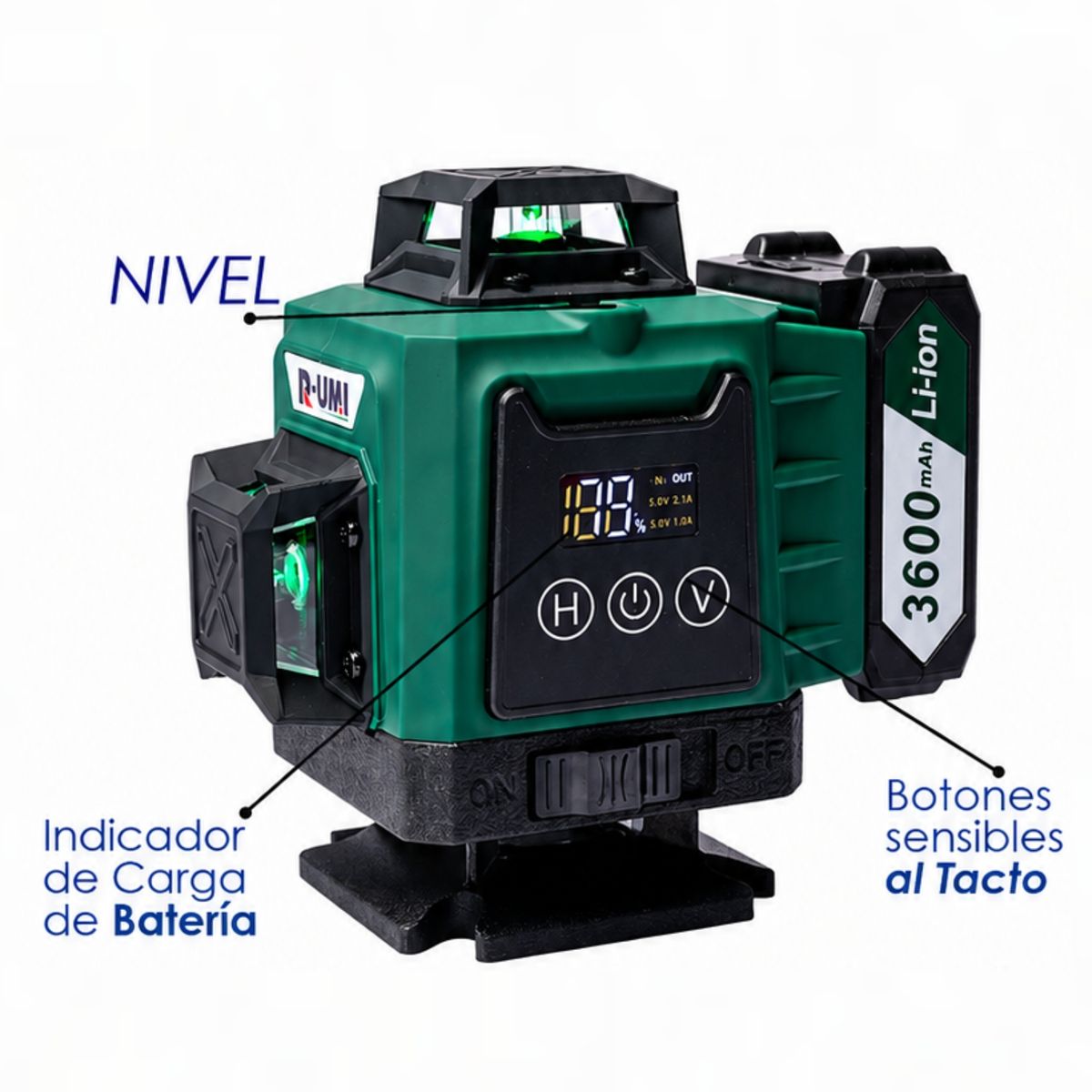 RUMI - Nivel laser 16 Lineas con tripode y maletin Rumi