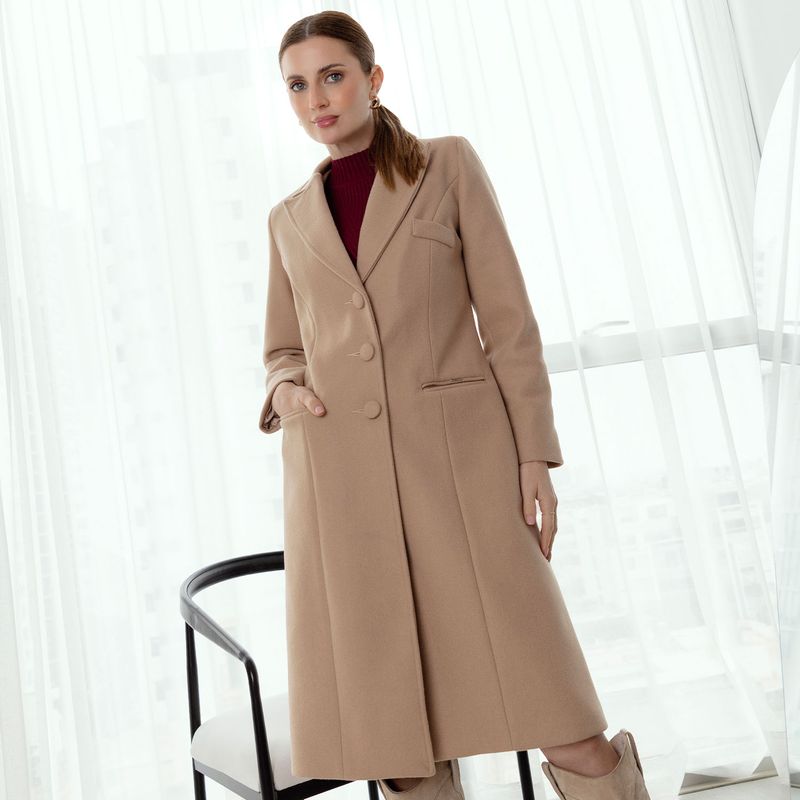 TEILOR - ABRIGO LARGO CASUAL DE MUJER