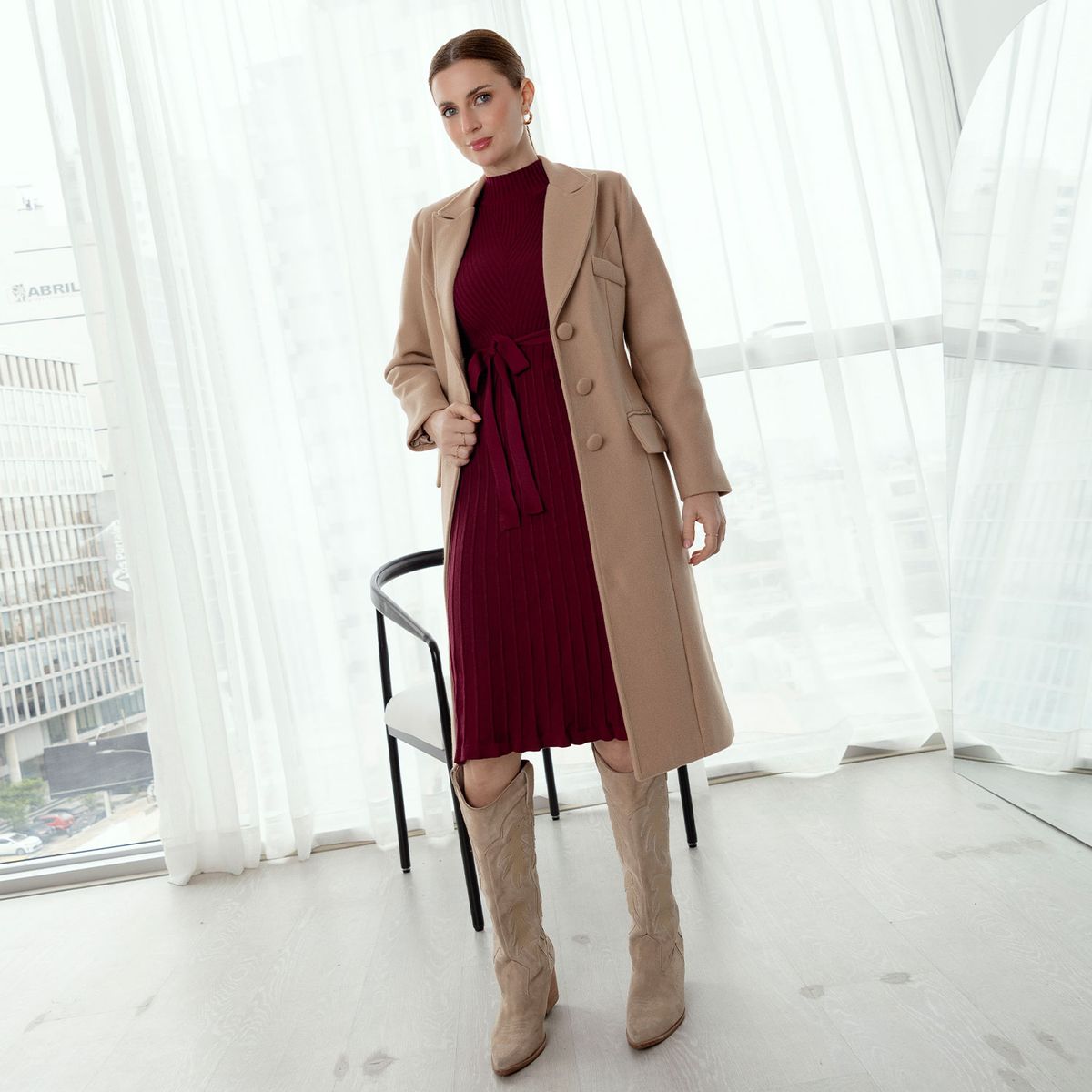 TEILOR - ABRIGO LARGO CASUAL DE MUJER