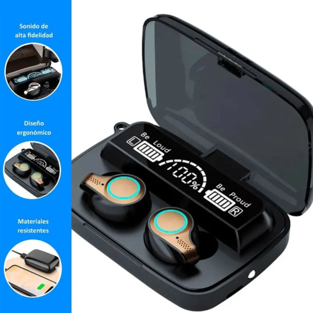 GENERICO - Audífono Inalámbricos Bluetooth TWS M18 5.1