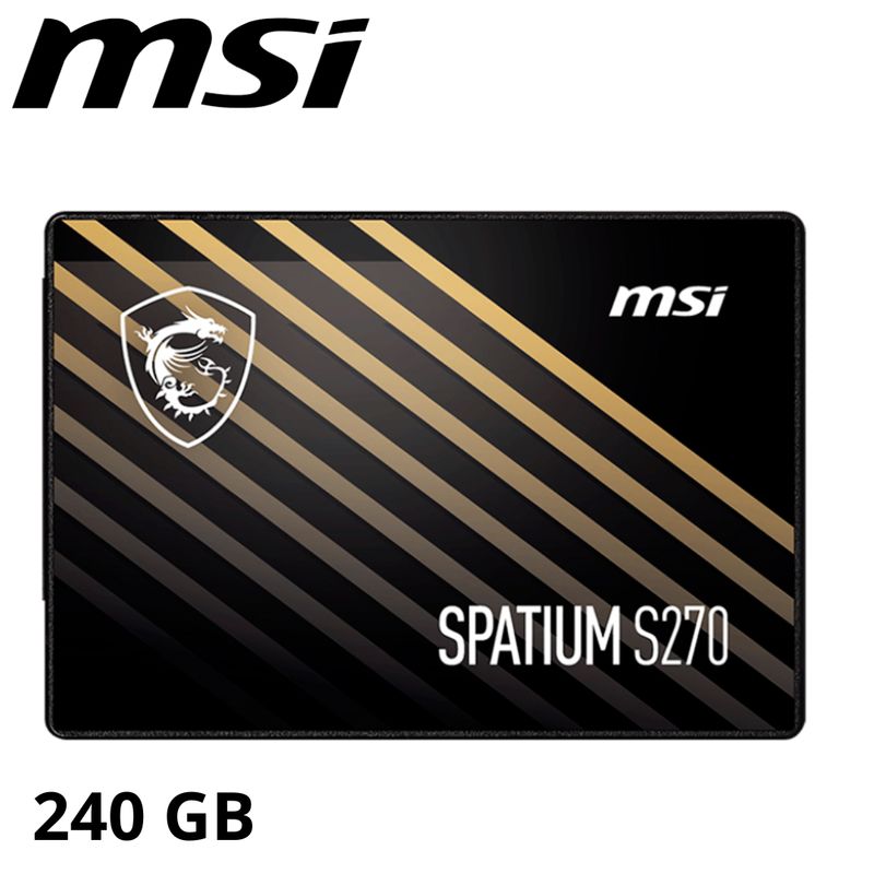 MSI - SSD MSI SPATIUM S270 240GB 25 SATA III 6Gbps Interna