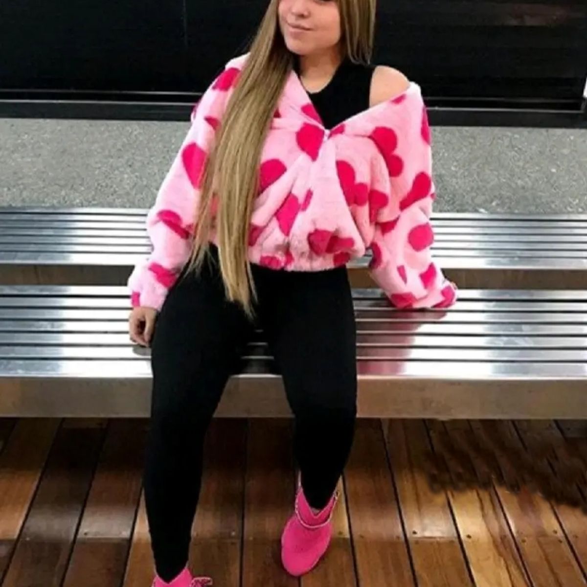 GENERICO - CASACA PELUCHE ESTILO PINTEREST PARA MUJER INVIERNO