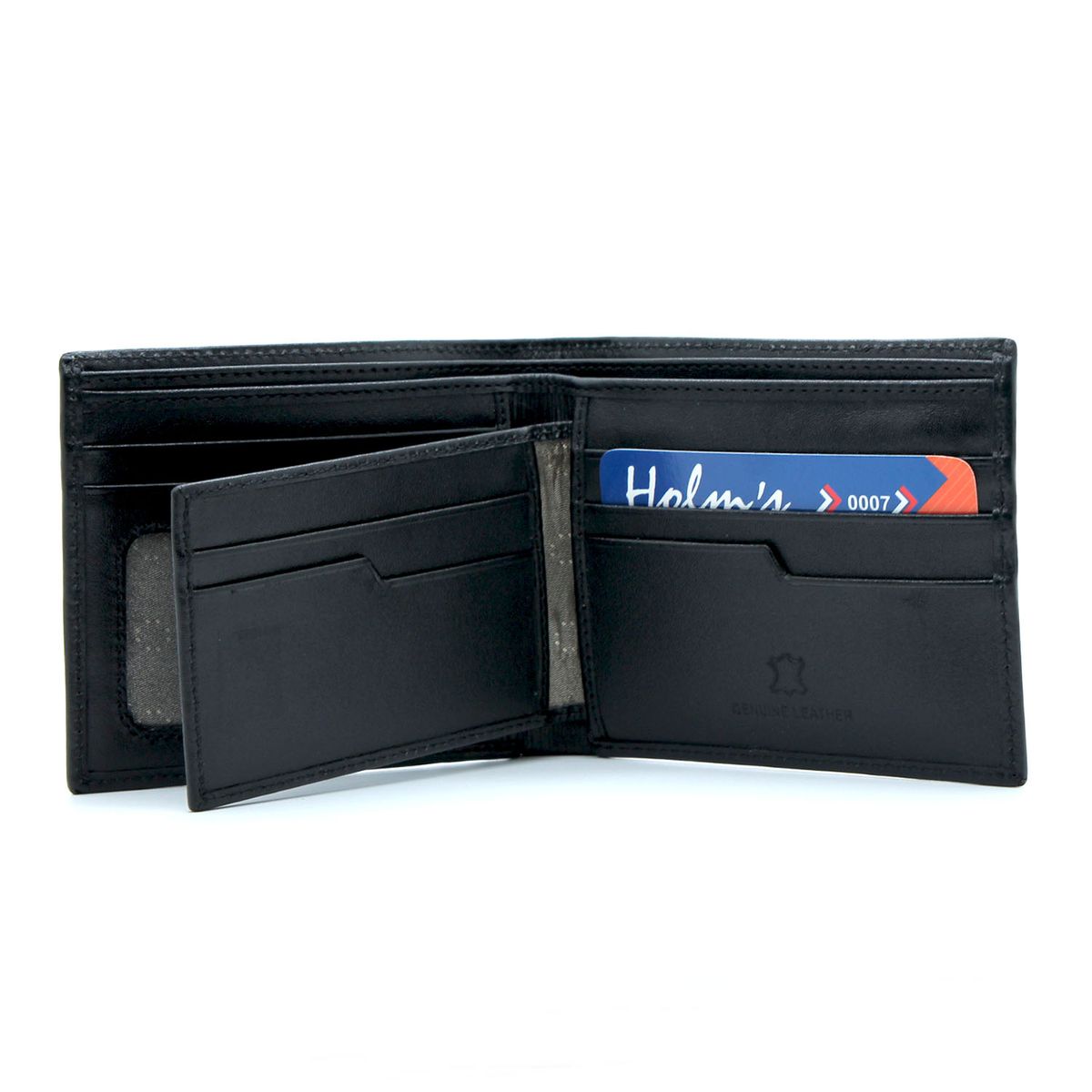 HOLM'S - BILLETERA HOLMS CUERO B135 CABALLERO NEGRO TROQUELADO CUADROS