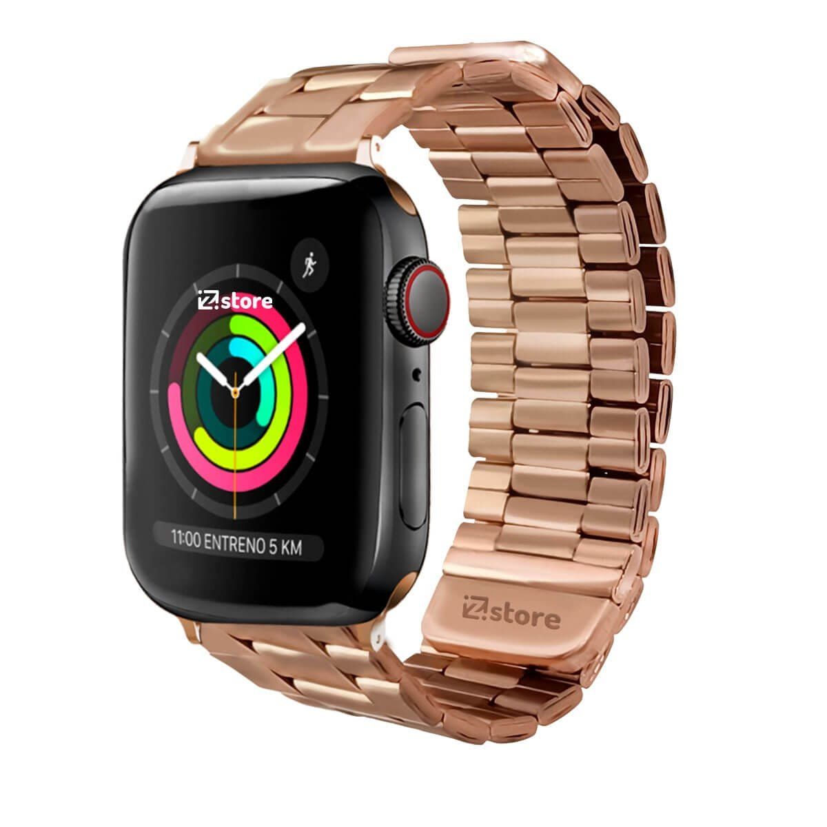 GENERICO - Correa de Metal Para Apple Watch 38-40-41mm Serie 1-9 gold rose