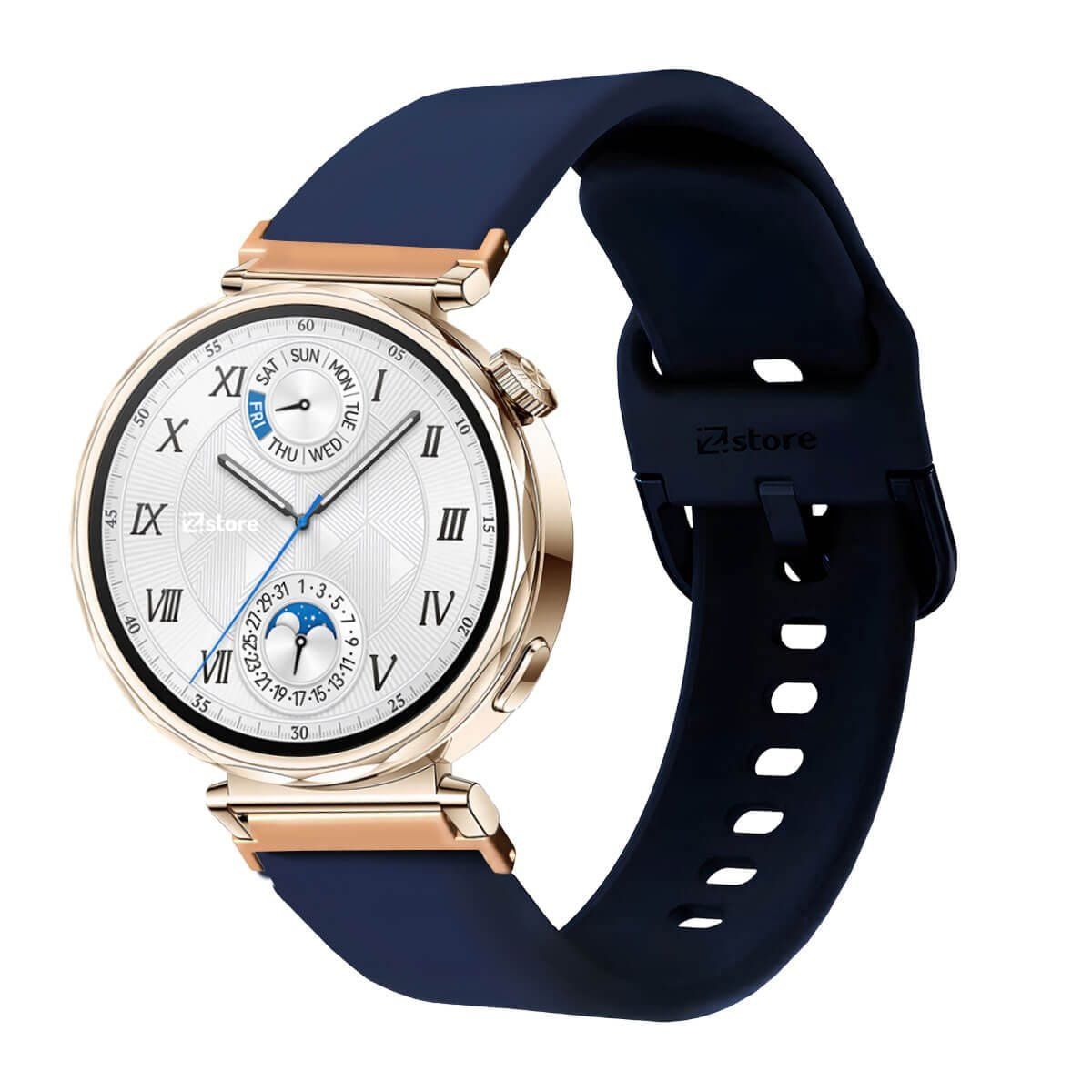 GENERICO - Correa Para Huawei Watch GT5 41mm Gold Rose Azul Oscuro