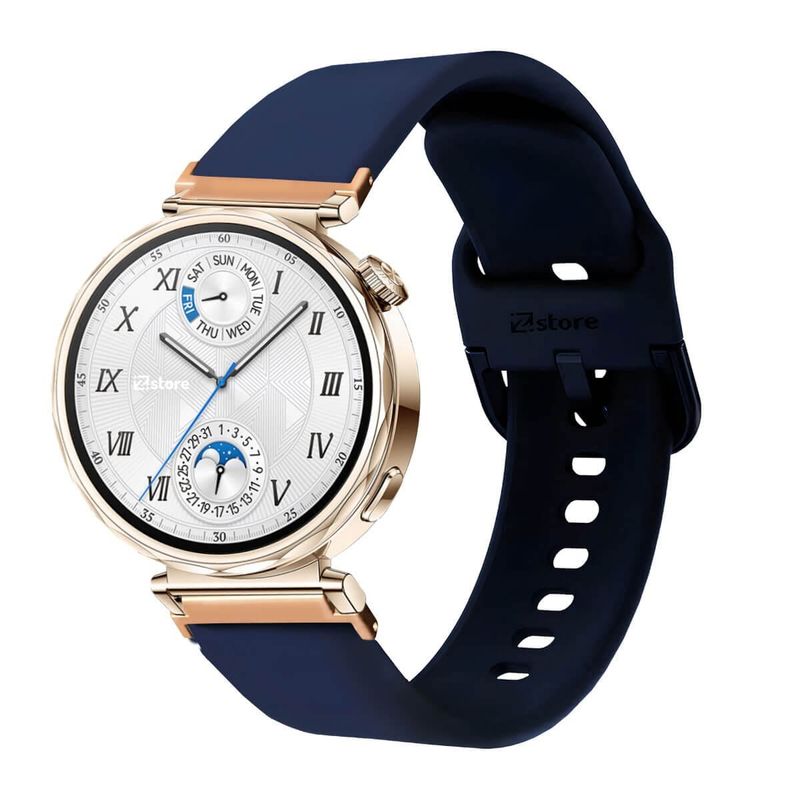 GENERICO - Correa Para Huawei Watch GT5 41mm Gold Rose Azul Oscuro