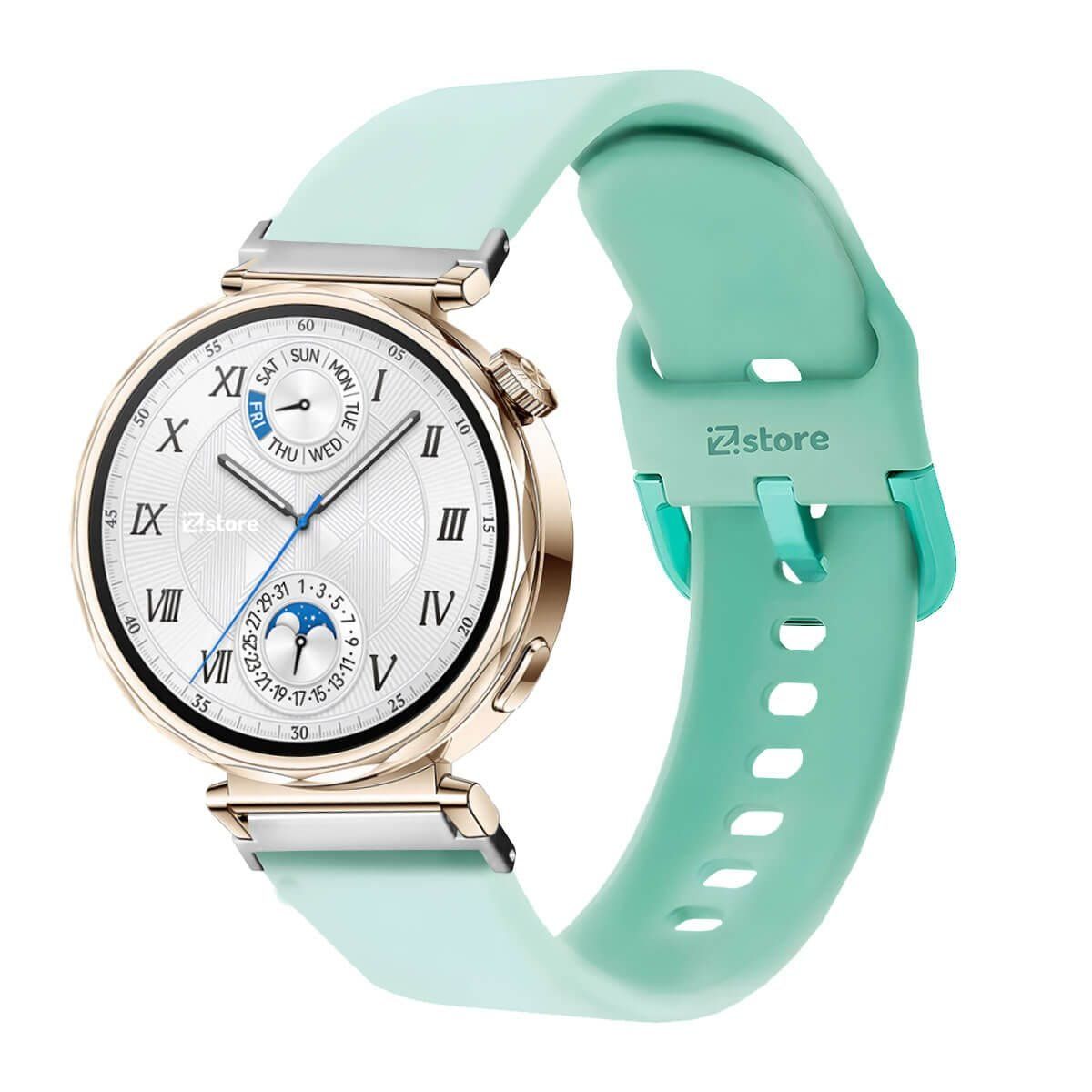 GENERICO - Correa Para Huawei Watch GT5 41mm Silver Verde Esmeralda