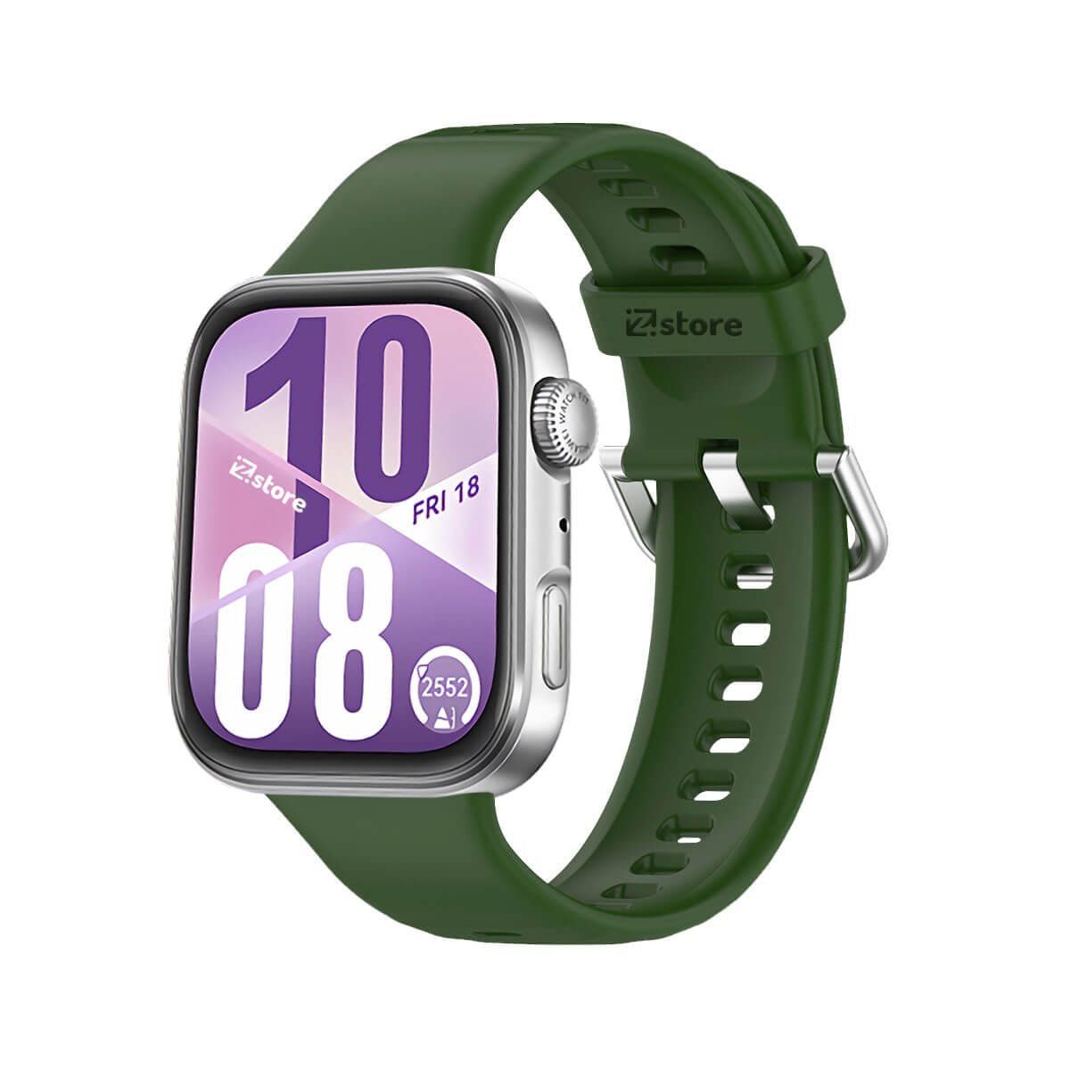 GENERICO - Correa Silicona Para Huawei Watch Fit 4 Verde Militar