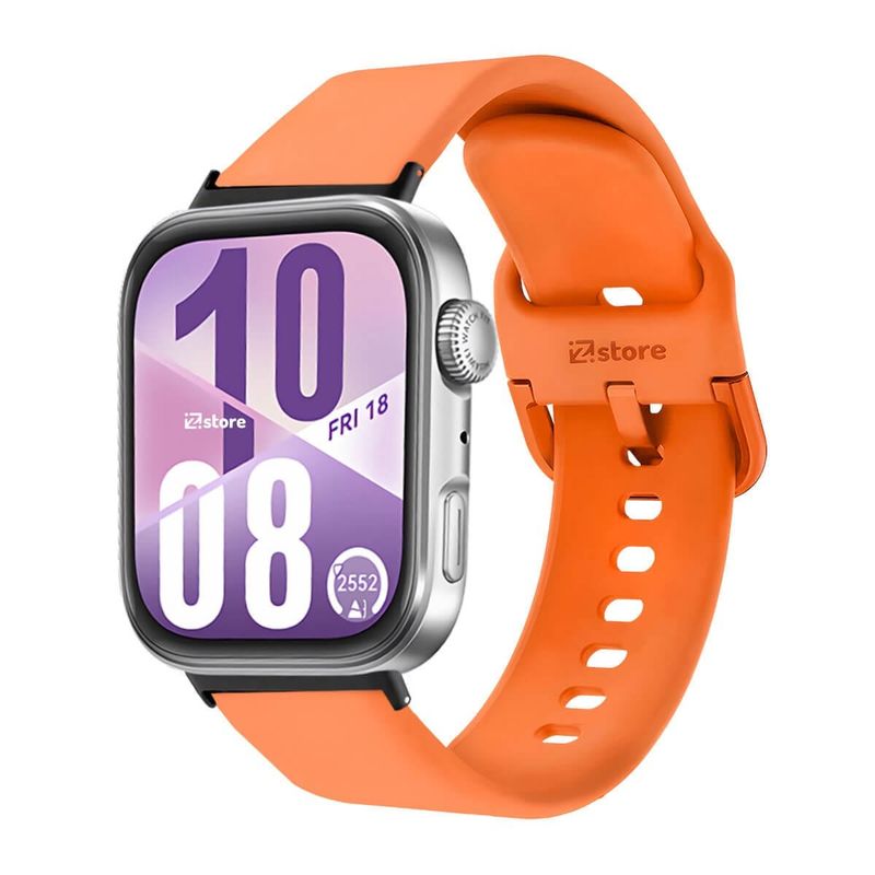 GENERICO - Correa Silicona Para Huawei Watch Fit 4 Hebilla Black Naranja