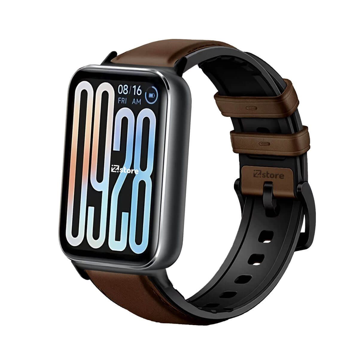 GENERICO - Correa de Cuero Para Xiaomi Smartband 9 Pro Black Cafe
