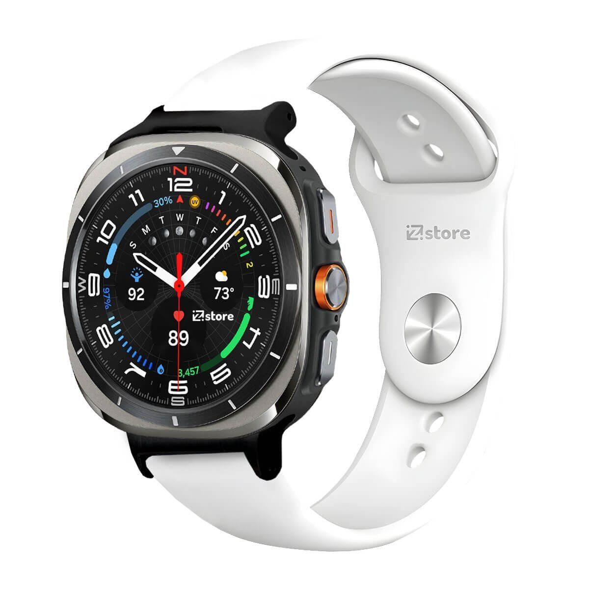 GENERICO - Correa Silicona Para Samsung Galaxy Watch Ultra Broche Blanco