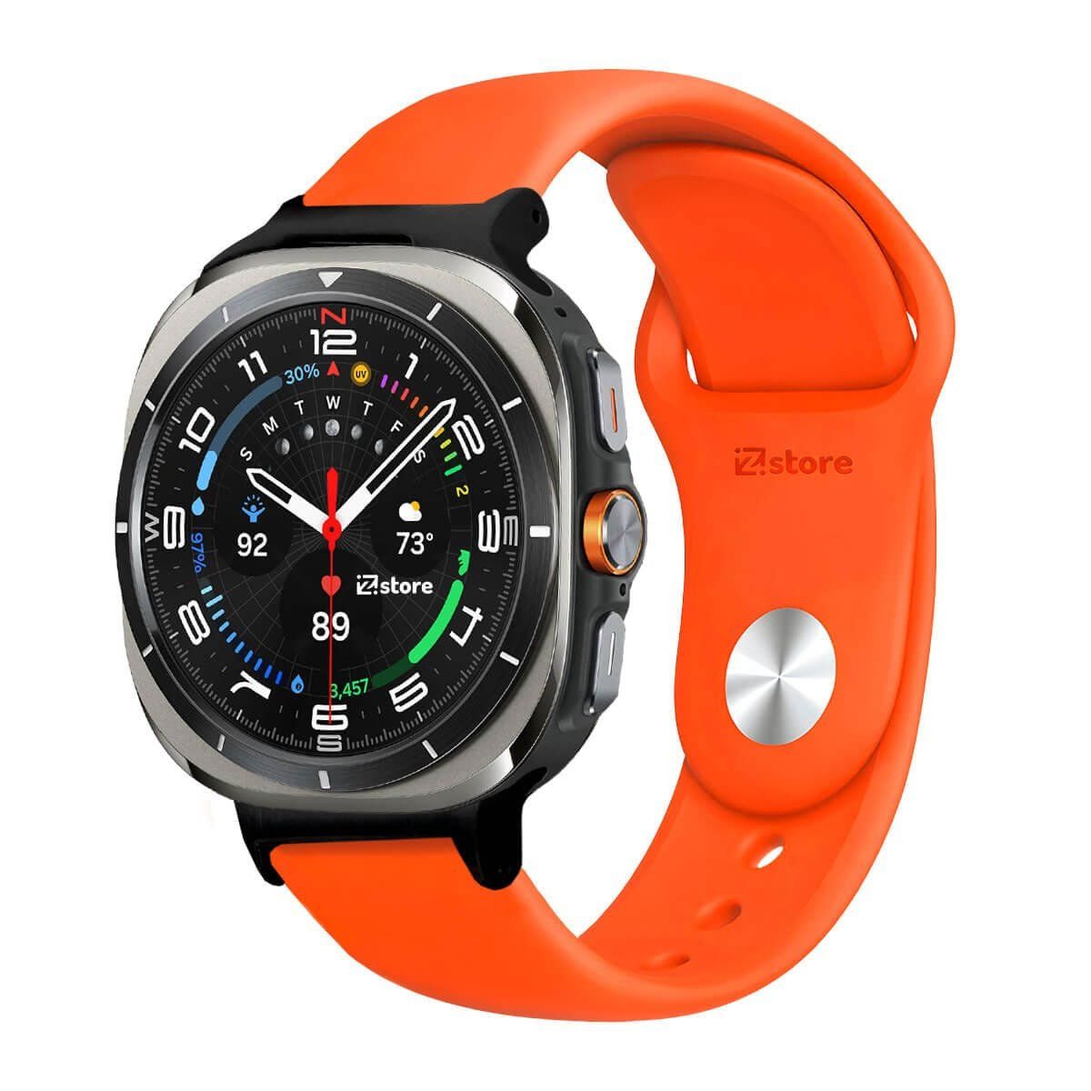 GENERICO - Correa Silicona Para Samsung Galaxy Watch Ultra Broche Naranja