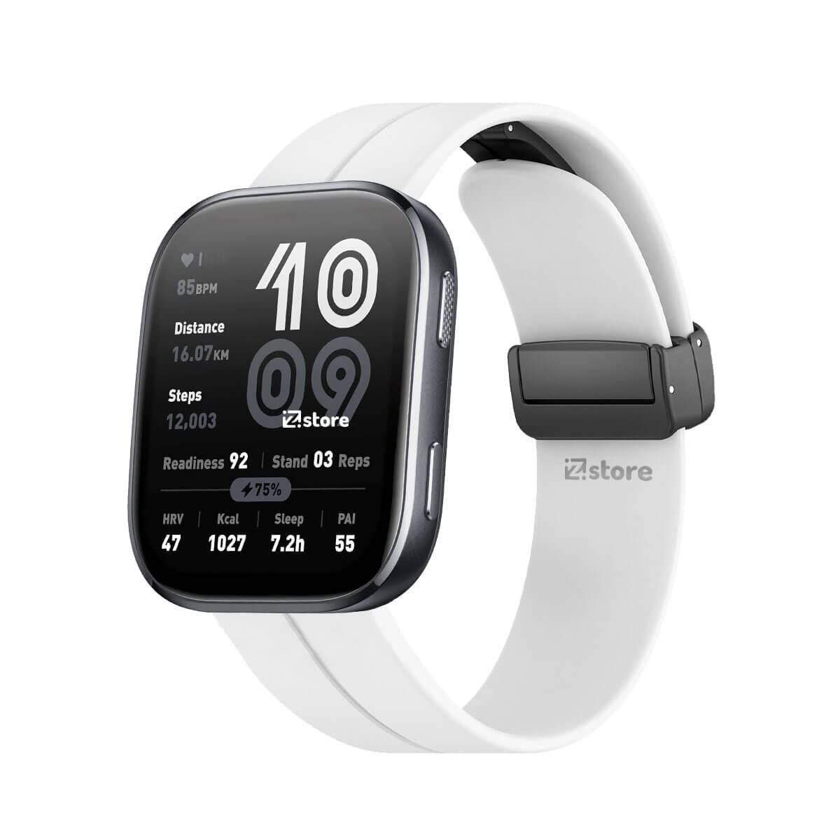 GENERICO - Correa Silicona Para Amazfit Bip 6 Broche Magnético Blanco