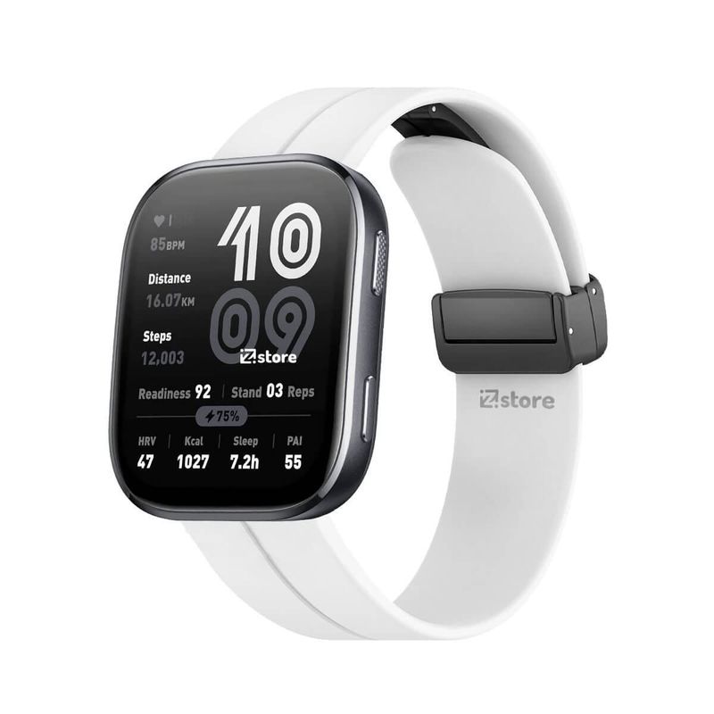 GENERICO - Correa Silicona Para Amazfit Bip 6 Broche Magnético Blanco