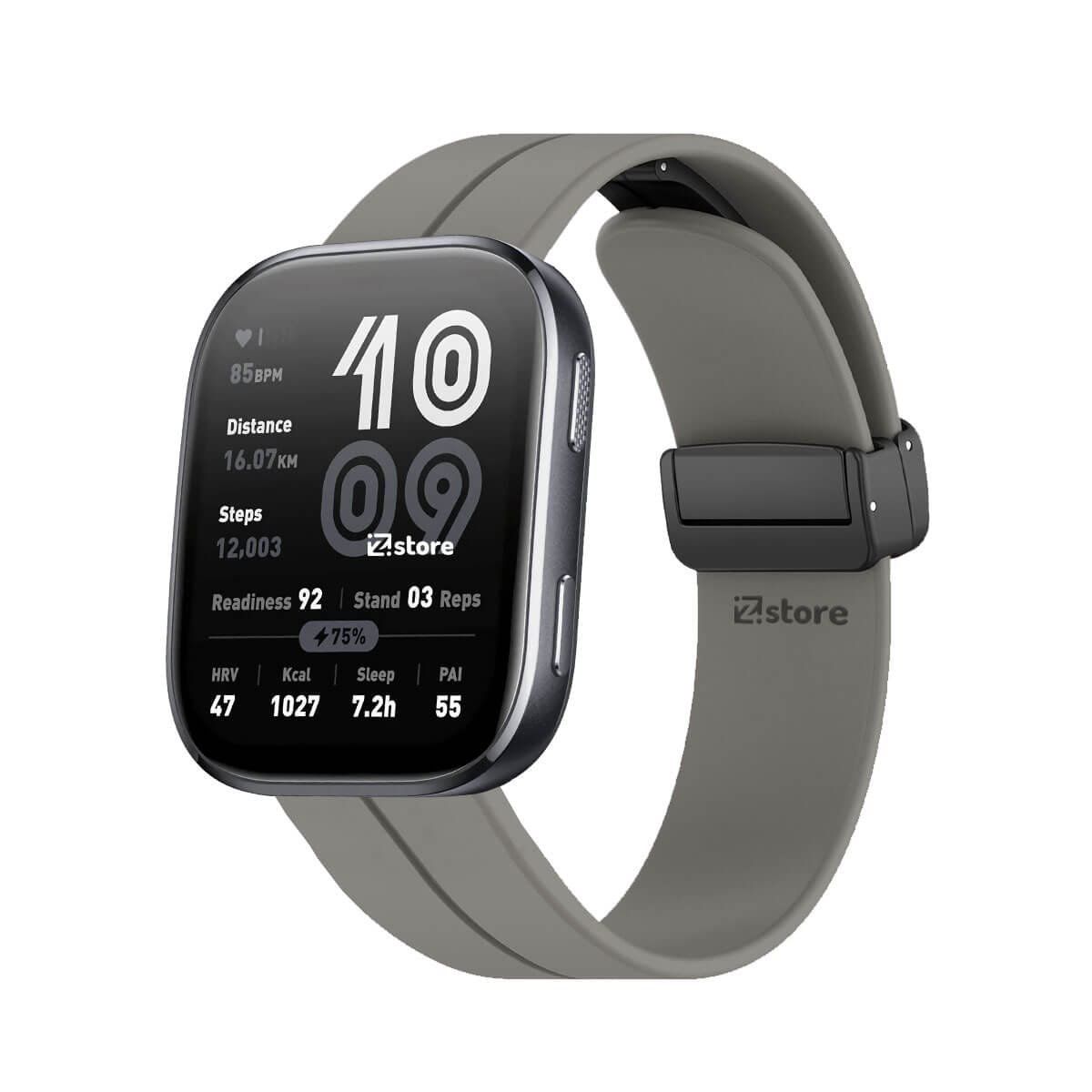 GENERICO - Correa Silicona Para Amazfit Bip 6 Broche Magnético Gris Oscuro